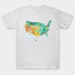 USA tourist map T-Shirt